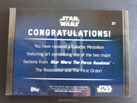 2016 Topps Star Wars The Force Awakens Series 2 BB-8 Galactic Medallion 27 Trading Card Back