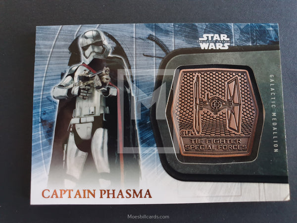 2016 Topps Star Wars The Force Awakens Series 2 Captain Phasma Galactic Medallion 23 Trading Card Front
