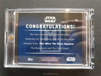 2016 Topps Star Wars The Force Awakens Series 2 Major Brance Gold Parallel Galactic Medallion 36 Trading Card Back