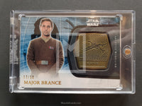 2016 Topps Star Wars The Force Awakens Series 2 Major Brance Gold Parallel Galactic Medallion 36 Trading Card Front