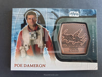 2016 Topps Star Wars The Force Awakens Series 2 Poe Dameron Galactic Medallion 26 Trading Card Front