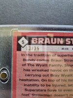 2016 Topps WWE Heritage Wrestling Base Card Blue Parallel 5 Braun Strowman Trading Card Number