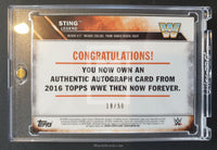 2016 Topps WWE Then Now Forever Sting Autograph Trading Card Back