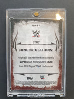 2016 Topps WWE Undisputed Sting Autograph Trading Card Back