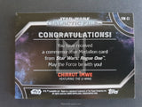 2017 Topps Star Wars Galactic Medallion Trading Card Vm-CI Chirrut Imwe Back