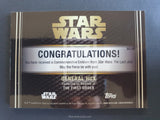 2017 Topps Star Wars Last jedi Series 1 Emblem Medallion Trading Card Hux Back