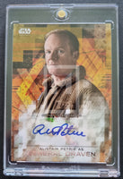  Media 1 of 3        2017 Topps Star Wars Rogue One Series 2 Autograph Trading Card A-AP Alistair Petrie General Draven Gold Squadron Front