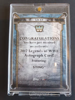 2017 Topps WWE Legends Sting Autograph Trading Cards Back