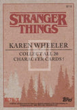 2018 Topps Stranger Things Season 1 Character Insert Trading Card ST-13 Karen Wheeler Back