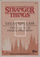 2018 Topps Stranger Things Season 1 Character Insert Trading Card ST-6 Lucas Sinclair Back