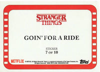 2018 Topps Stranger Things Season 1 Scenes Sticker Insert Trading Card 7 of 10 Back