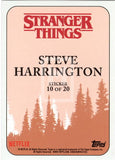 2018 Topps StrangerThings Season 1 Sticker Trading Card 10 of 20 Steve Harrington Back