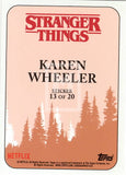 2018 Topps StrangerThings Season 1 Sticker Trading Card 13 of 20 Karen Wheeler Back