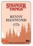 2018 Topps StrangerThings Season 1 Sticker Trading Card 19 of 20 Benny Hammond Back