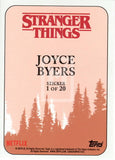 2018 Topps StrangerThings Season 1 Sticker Trading Card 1 of 20 Joyce Byers Back