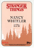 2018 Topps StrangerThings Season 1 Sticker Trading Card 8 of 20 Nancy Wheeler Back