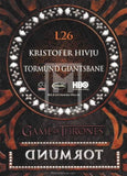 2019 Game of Thrones Inflexions Laser Cut Insert Trading Card L26 Tormund Back