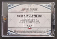 2020 Topps Undisputed Dual Relic Roman Reigns DR-RR Trading Card Back