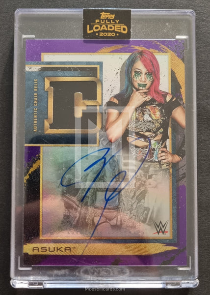 2020 Topps WWE Fully Loaded Asuka TLC Autograph Relic C-AS Trading Card Front