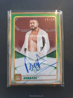 2020 Topps WWE Transcendent Autograph Trading Card A-AA Andrade Green Parallel Front