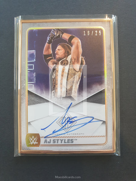 2020 Topps WWE Transcendent Autograph Trading Card A-AJ AJ Styles Front