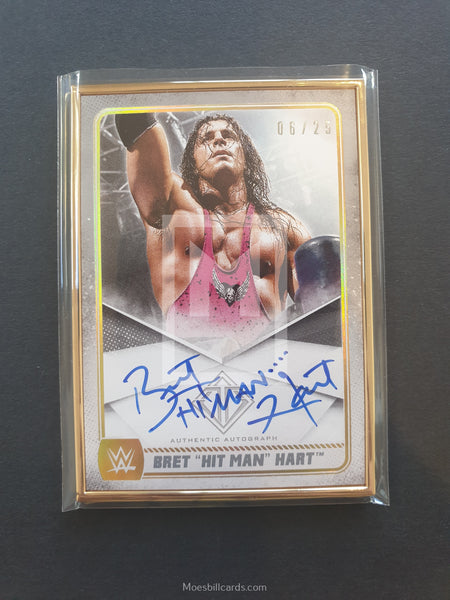 2020 Topps WWE Transcendent Autograph Trading Card A-BH Bret Hart Front