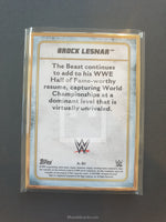2020 Topps WWE Transcendent Autograph Trading Card A-BI Brock Lesner Blue Parallel Back