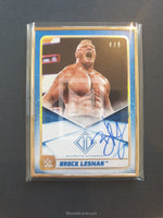 2020 Topps WWE Transcendent Autograph Trading Card A-BI Brock Lesner Blue Parallel Front