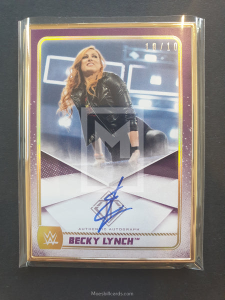 2020 Topps WWE Transcendent Autograph Trading Card A-BL Becky Lynch Purple Parallel Front