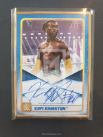 2020 Topps WWE Transcendent Autograph Trading Card A-KK Kofi Kingston Blue Parallel Front