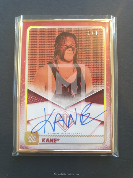2020 Topps WWE Transcendent Autograph Trading Card A-KN Kane Red Parallel 1/1 Front
