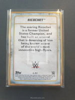 2020 Topps WWE Transcendent Autograph Trading Card A-RC Ricochet Green Parallel Back