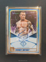 2020 Topps WWE Transcendent Autograph Trading Card A-RO Randy Orton Blue Parallel Front
