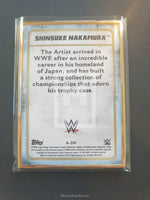 2020 Topps WWE Transcendent Autograph Trading Card A-SK Shinsuki Nakamura Green Parallel Back