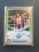 2020 Topps WWE Transcendent Autograph Trading Card A-SK Shinsuki Nakamura Green Parallel Front