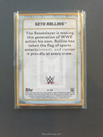 2020 Topps WWE Transcendent Autograph Trading Card A-SR Seth Rollins Blue Parallel Back