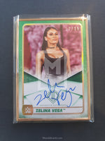 2020 Topps WWE Transcendent Autograph Trading Card A-ZV Zelina Vega Green Parallel Front