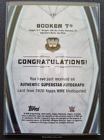2020 Topps WWE Wrestling Undisputed Booker T A-BT Autograph Card Back