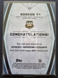 2020 Topps WWE Wrestling Undisputed Booker T A-BT Autograph Card Back