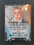 Agents of Shield Season 1 Welliver Bordered Autograph Trading Card Back