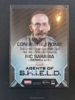 Agents of Shield Season 2 Ric Bordered Autograph Trading Card Back