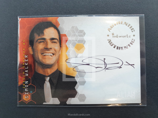 Inkworks Alias Season 4 Tv Series Trading Cards Cast Justin Theroux Autograph Trading Card Front