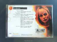 Inkworks Alias Season 4 Tv Series Trading Cards Cast Izabella Scorupco Autograph Trading Card Back