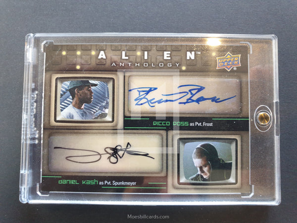 Alien Anthology Upper Deck Dual Autograph Trading Card Ricco Ross Daniel Kash Front