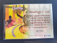 2005 Charlie and the Chocolate Factory Augustus Gloop Costume Trading Card Back