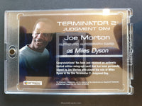 Artbox Terminator 2 Autograph Card Joe Morgan as Miles Dyson Back