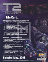 Artbox Terminator 2 Filmcardz Preview Set Promo Sell Sheet Trading Card Back