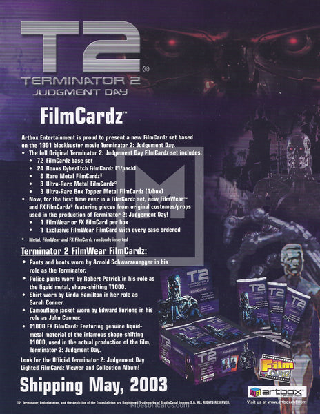 Terminator CCG Rare Trading Cards - Individual Collectible Cards From The Film Franchise