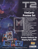 Artbox Terminator 2 Filmcardz Preview Set Promo Sell Sheet Trading Card Front