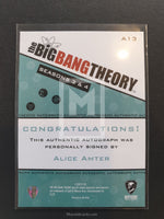 2013 Big Bang Theory Season 3 & 4 Autograph Trading Card A13 Amter Back
